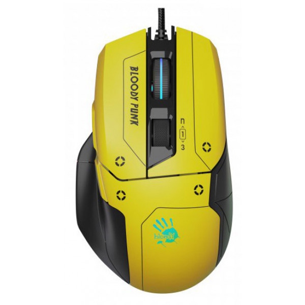 Миша дротова ігрова Bloody W70 Max (Punk Yellow)
