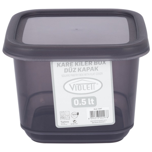 Ємність для сипучих VIOLET HOUSE 0297 Transparent Black 0.5 л