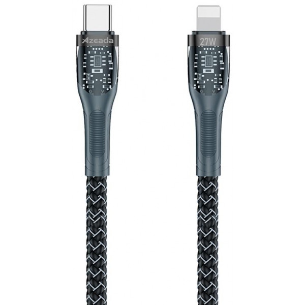 Кабель синхронізації даних Proda Azeada Lotto PD-B89CL Type-C to Lightning Pulsing Fast Charging 1,3 метри 27W з передачею даних до 480 Mb/s Black (PD-B89 (C-L)-BK)