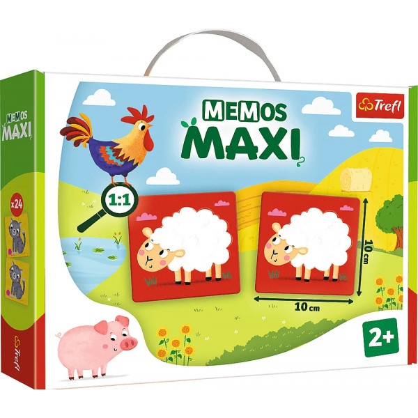 Настільна гра мемо (до 2 років) Trefl  "Мемос MAXI Ферма" (2266)