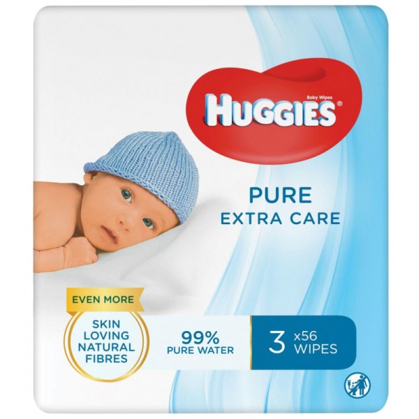 Серветки вологі для дітей Huggies Extra Care 3х56 шт. (5029054222119)