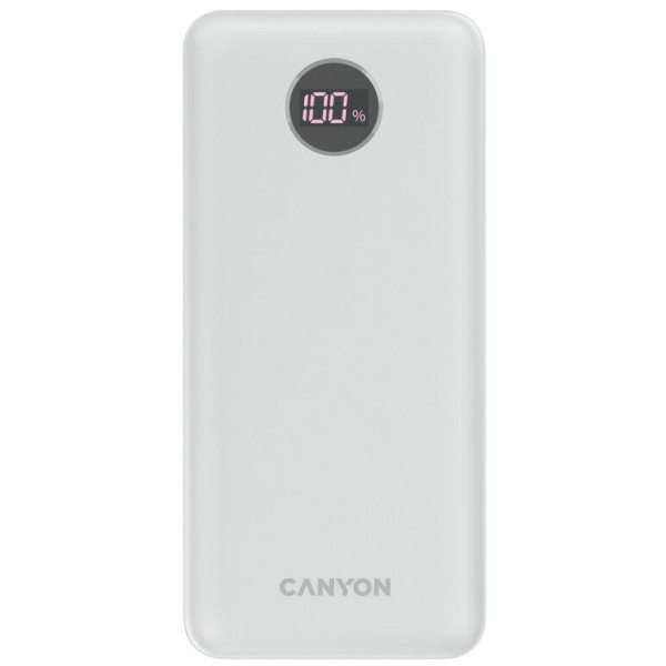 Батарея мобільна Canyon PB-2002 20000mAh PD White (CNE-CPB2002W)