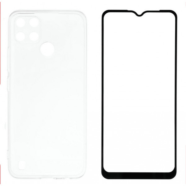 Чохол для смартфону XOKO Ultra Thin Air + Захисне скло Full Cover Ultra-Thin 0.25мм for Realme C21Y (XK-CS-ULT-RL-C21Y)