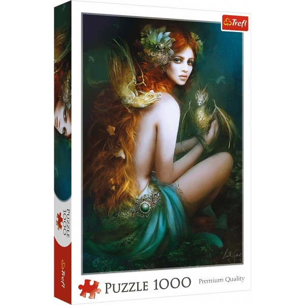 Пазли картонні (8 +) Trefl "Дівчина з драконом" (1000 елм.) (10592)