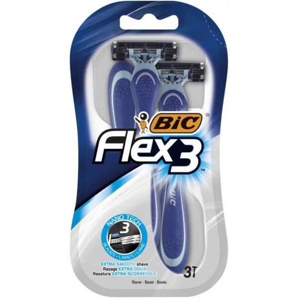 Станок чоловічий одноразовий BIC Flex 3 Comfort 3 шт. (3086123363786)