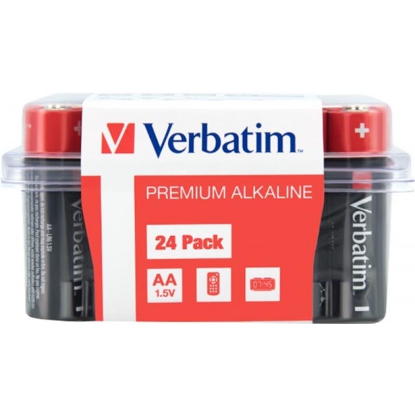 Батарейка тип AA Verbatim Alkaline AA/LR06 BL 24 шт. (49505)