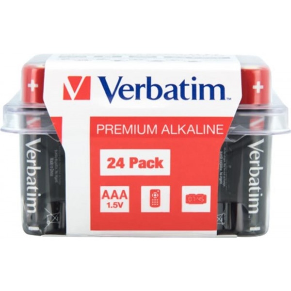 Батарейка тип AAA Verbatim Alkaline AAA/LR03 BL 24 шт. (49504)