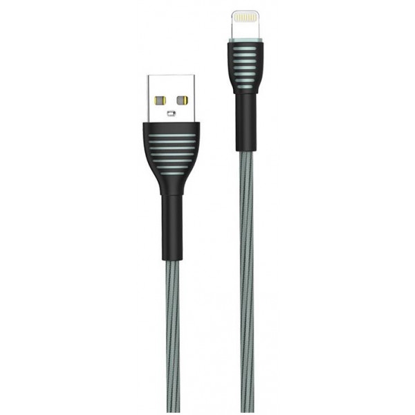 Кабель синхронізації даних Colorway USB-Lightning 3А, 1м, Gray (CW-CBUL041-GR)