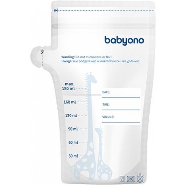 Пакет для зберігання грудного молока BabyOno 180 мл., 30 шт. (1084)