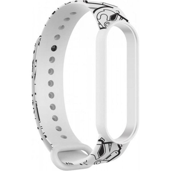 Ремінець для фітнес-браслету Armorstandart for Xiaomi Mi Band 6/5 Throoper Patern White (ARM59260)