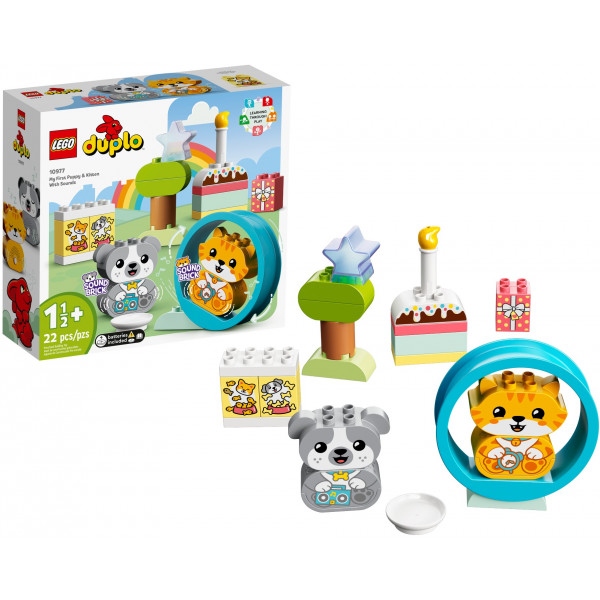 Конструктор LEGO DUPLO My First Моє перше цуценя та кошеня зі звуками (10977)