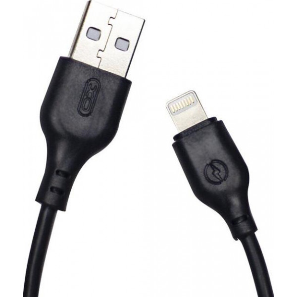 Кабель синхронізації даних XO NB103 USB-Lightning 2.1A 1 m Black (00000011351)