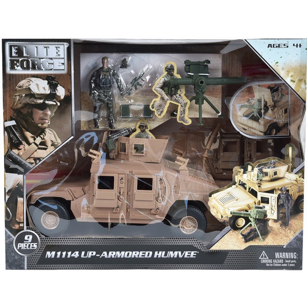 Ігрова фігурка солдатики Elite Force БРОНЕАВТОМОБІЛЬ  HUMVEE M1114 (машина, фігурка, аксес.) (101863)
