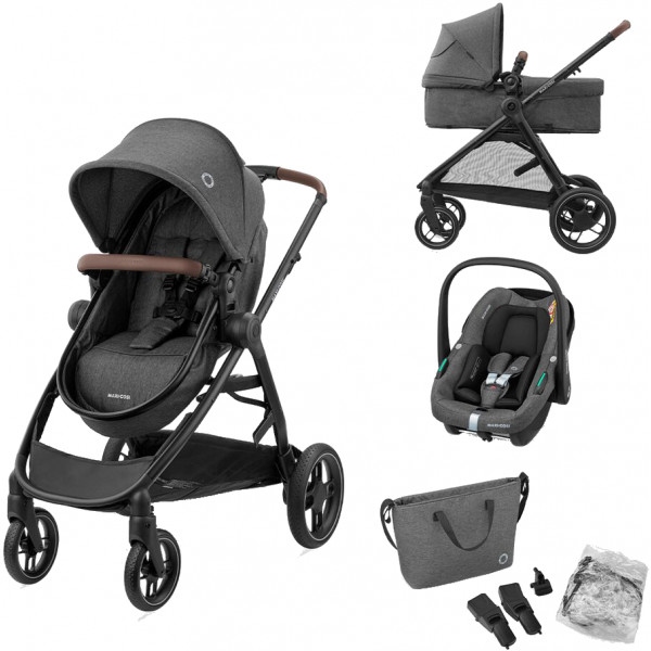 Коляска універсальна 3 в 1 Maxi-Cosi Zelia S Trio Dark Grey