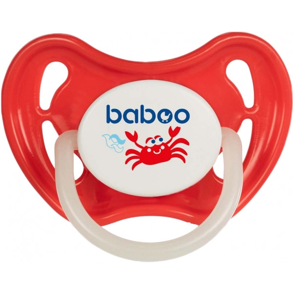 Кругла пустушка Baboo Marine 6+ міс Red (5-038)