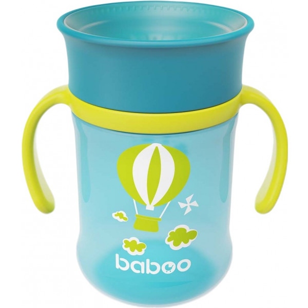 Чашка-непроливайка дитяча Baboo 300 мл Transport Green (8-135)