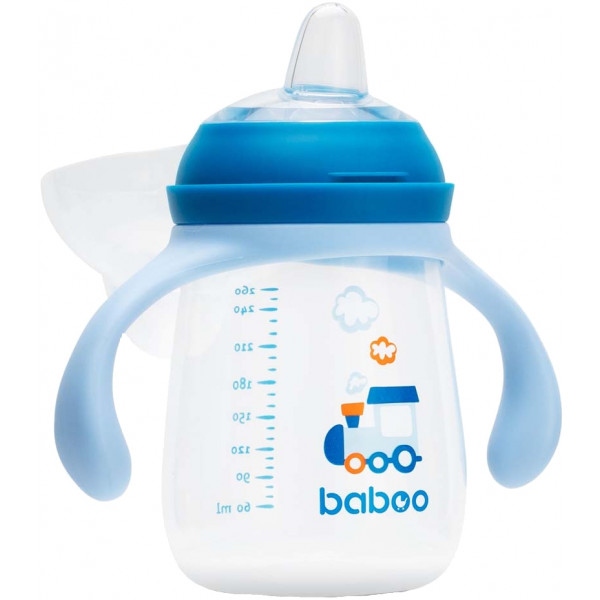Чашка-непроливайка дитяча Baboo 260 мл Transport Blue (8-121)