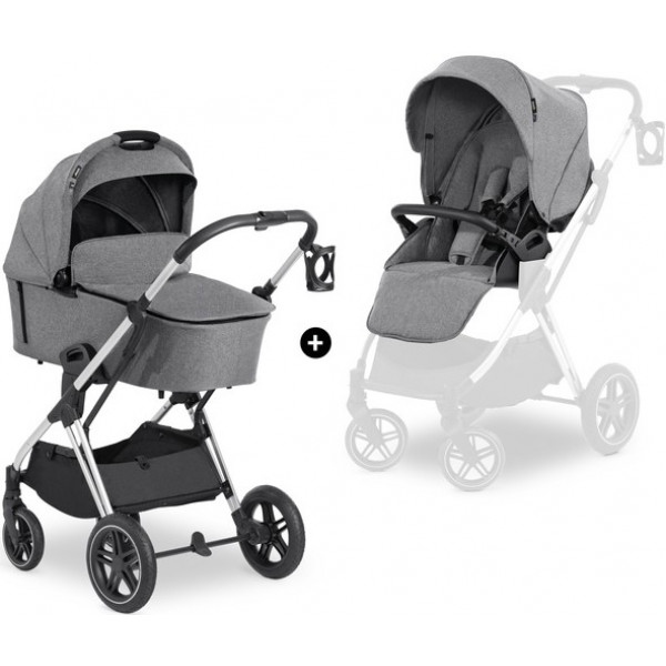 Коляска універсальна 2 в 1 HAUCK Vision X Set Silver Melange Grey