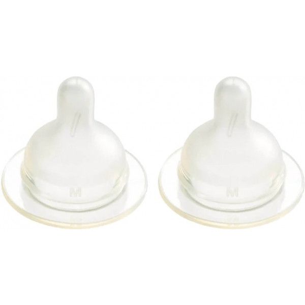 Середній потік соска дитяча силіконова Difrax S-bottle Wide 2 шт. (676)
