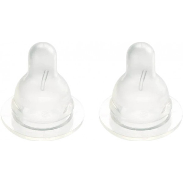 Середній потік соска дитяча силіконова Difrax S-bottle Natural 2 шт (672)