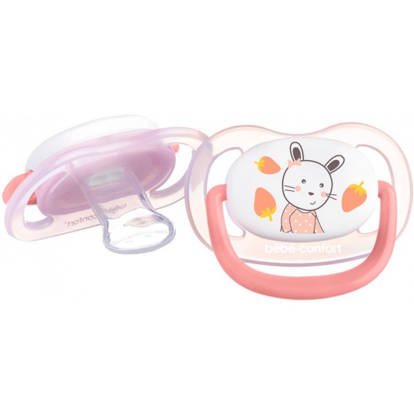 Ортодонтична пустушка Bebe Confort Physio Air Dummy Gardener 2 шт. 0/6 Pink/Yellow