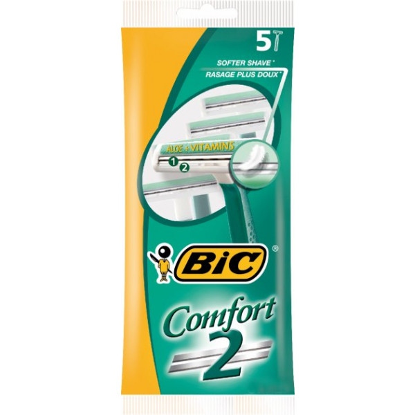 Станок чоловічий одноразовий BIC Comfort 2 5 шт. (3086127500163)