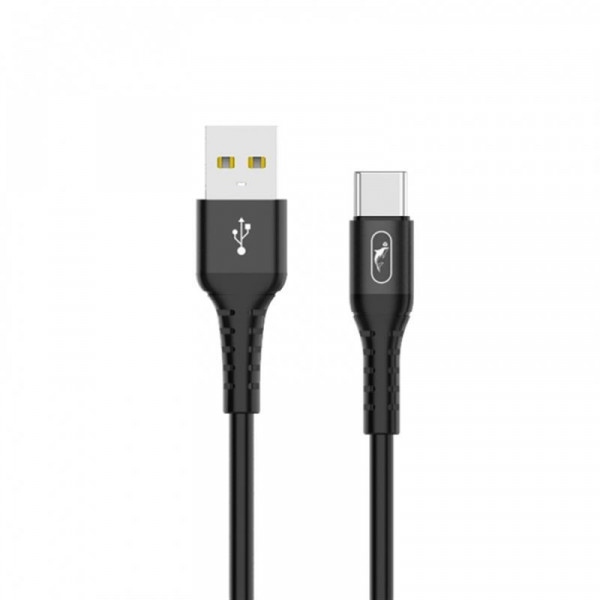 Кабель синхронізації даних SkyDolphin S05T TPE Frost Line USB - Type-C 1 м Black (USB-000551)