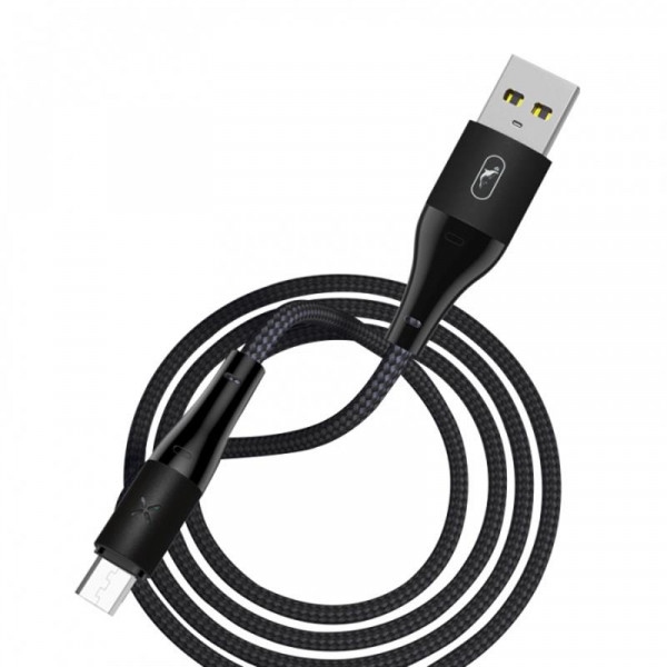 Кабель синхронізації даних SkyDolphin S49T LED Aluminium Alloy USB - Type-C 1 м Black (USB-000569)