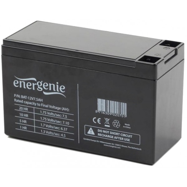 Акумулятор для ДБЖ EnerGenie BAT-12V7.5AH