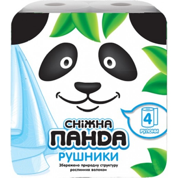 Рушники паперові Сніжна панда 2сл, 4 шт.