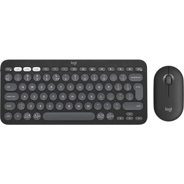 Клавіатура + миша бездротова Logitech Pebble 2 Combo Graphite Wireless (920-012239)