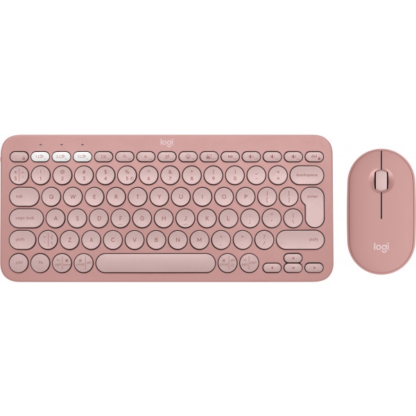 Клавіатура + миша бездротова Logitech Pebble 2 Combo Rose Wireless (920-012241)