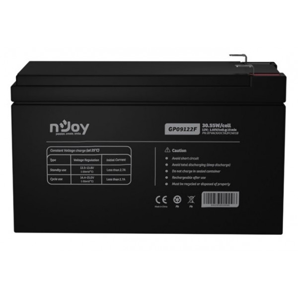 Акумулятор для ДБЖ Njoy GP09122F 12V (BTVACIUOCTA2FCN01B) VRLA