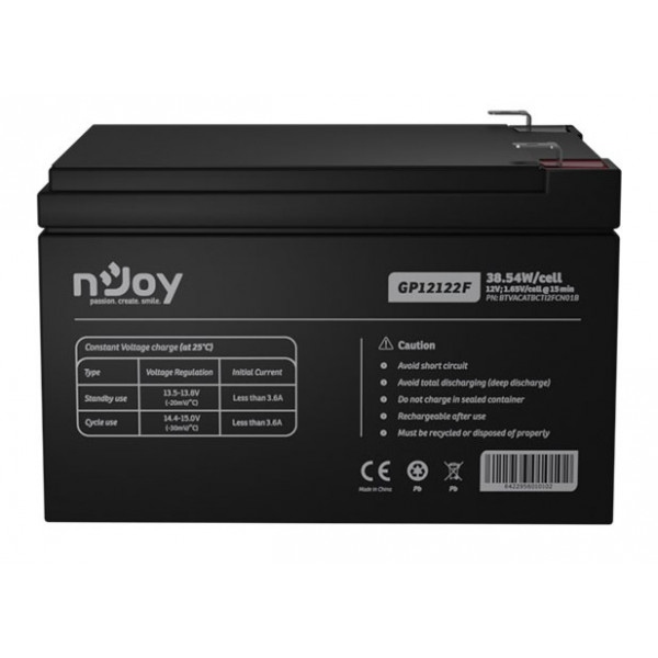 Акумулятор для ДБЖ Njoy GP12122F 12V (BTVACATBCTI2FCN01B) VRLA