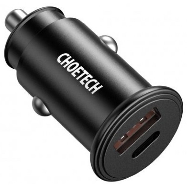 Автомобільний зарядний пристрій Choetech PD3.0 30w Fast Black (TC0006)