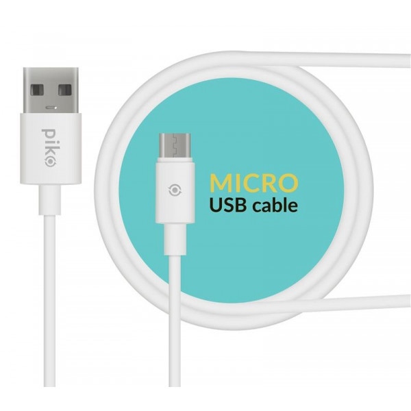 Кабель синхронізації даних Piko CB-UM11 USB-microUSB 1.2m White (1283126496172)