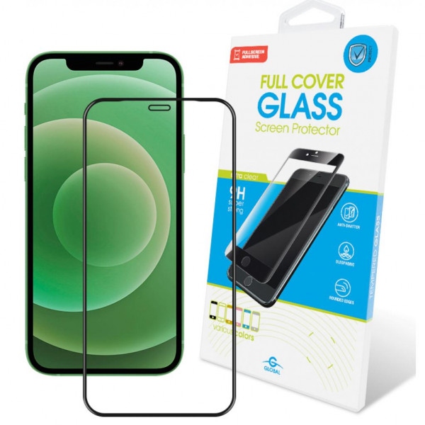 Захисне скло для смартфону Global Apple iPhone 12 Mini Full Glue Black (1283126506376)