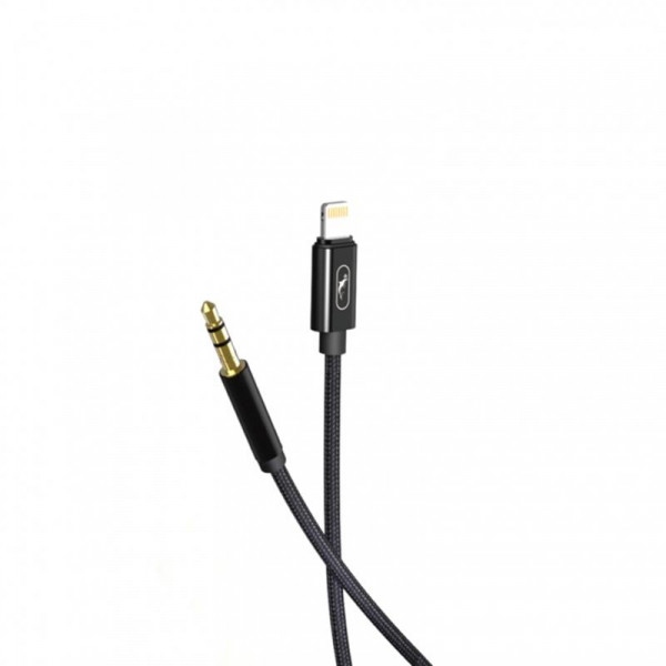 Кабель синхронізації даних SkyDolphin SR26 Braided Wire Lightning-3.5 мм, 1 м Black (AUX-000069)