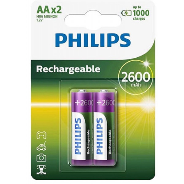 Батарейка тип AA Philips R6/AA MULTILIFE 2600/B2