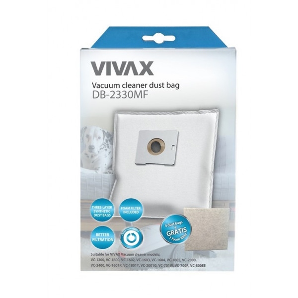 Набір мішків для пилососу Vivax Home 4шт/уп + фільтр (DB-2330MF)