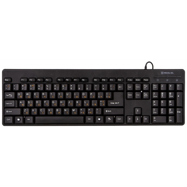 Клавіатура дротова REAL-EL Standard 502 USB Black (EL123100023)