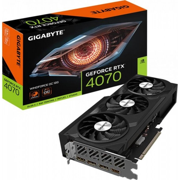 Відеокарта Gigabyte GF RTX 4070 12GB GDDR6X Windforce OC (GV-N4070WF3OC-12GD)