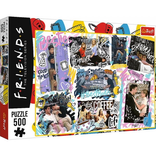 Пазли картонні (8 +) Trefl "Друзі" колаж - (500 елм.)(37418)