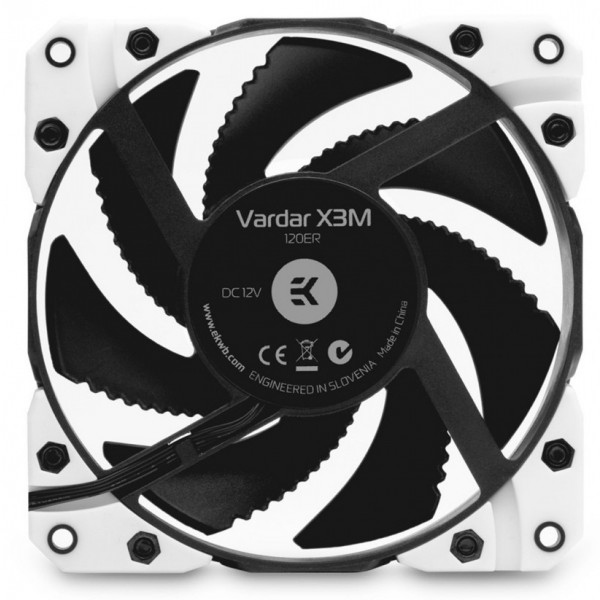 Корпусний вентилятор EKWB EK-Vardar X3M 120ER White (3830046996916)