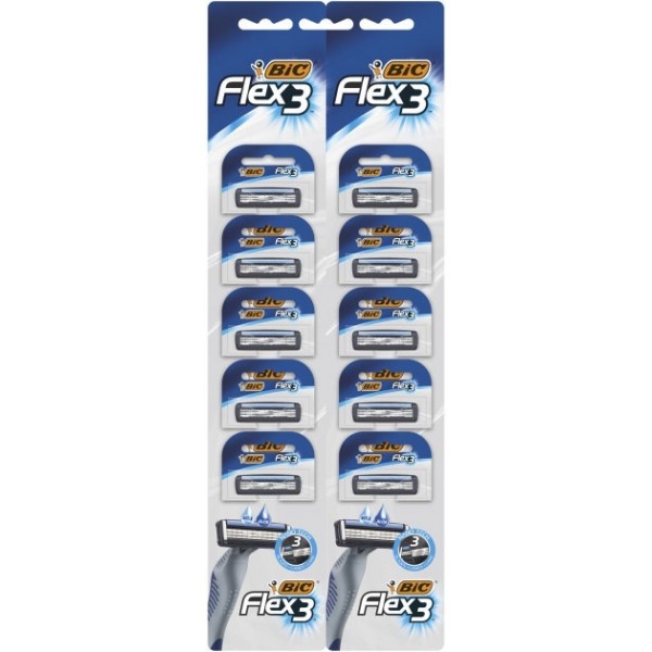 Станок чоловічий одноразовий BIC Flex 3 10 шт. (3086123364196)