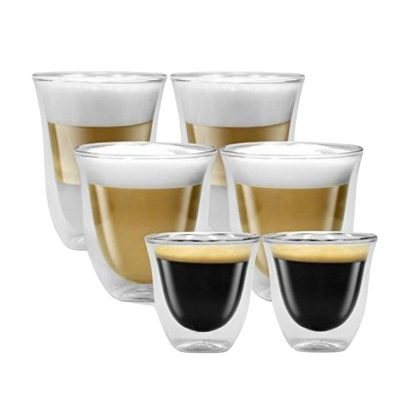 Набір склянок з подвійними стінками Delonghi DLSC302 Mix 6 пр.