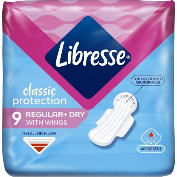 Прокладки гігієнічні Libresse Classic Protection Regular Dry 9 шт. (7322541233222)