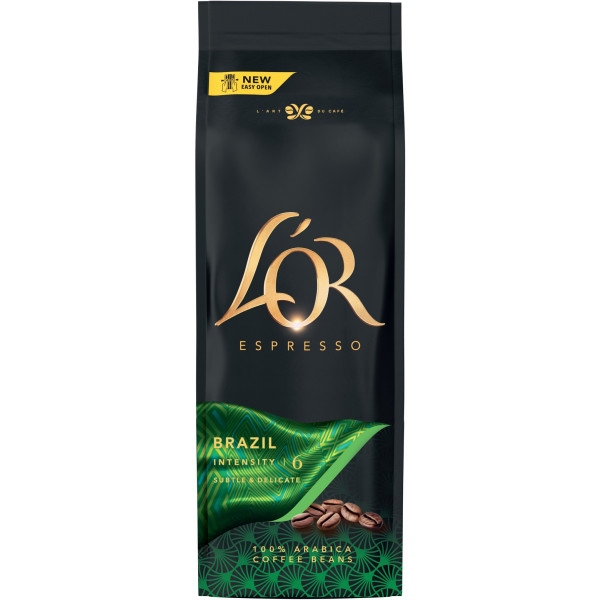 Кава в зернах L`OR Brazil 500г