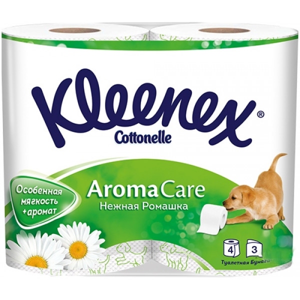 Туалетний папір Kleenex Ромашка 4 рулона (5029053541600)