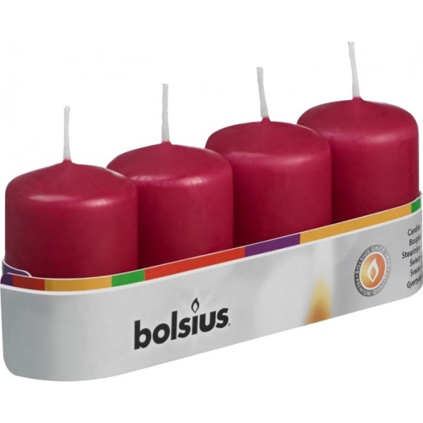 Свічка декоративна Bolsius Бордо 60/40, 4шт
